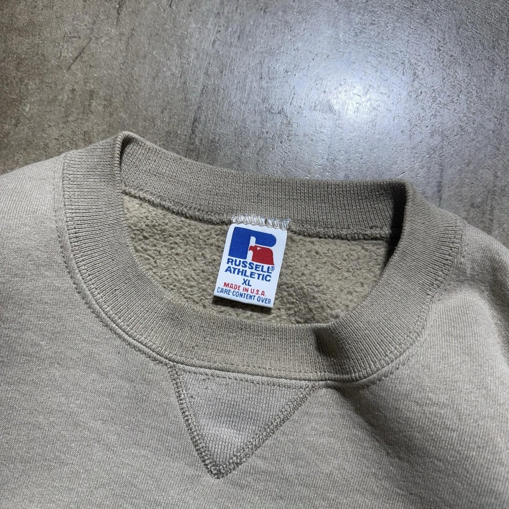 Vintage Russell Athletic Sweatshirt Mens XL Gray Crewneck Fleece USA 90s - Picture 2 of 4